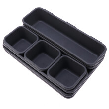 2Stk Schwarze -Aufbewahrungsbox, 8 Fächer Ordnerschublade