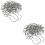 2Pcs Stainless Steel Clothes Drying Chain Silver for Home Use 6