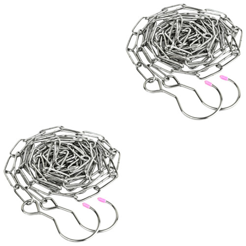 2Pcs Stainless Steel Clothes Drying Chain Silver for Home Use 2
