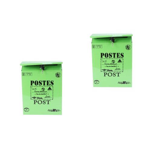 2Stk Eisen Briefkasten Mit Post Als Wanddeko 2