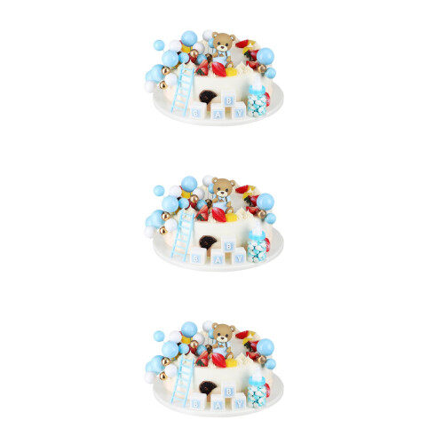 3Sets Cake Topper Baby Mit Bällen Für 2