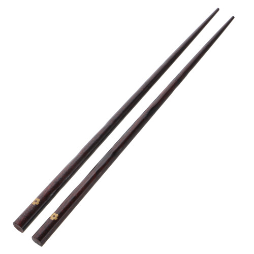 2Stk Japanisch Inspirierte Holz Essstäbchen Mit Edlem Blumenmuster 1