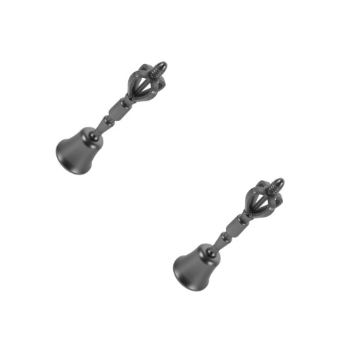 2Stk Schwarze Messing Glocken Handglocke Für Und Service 2