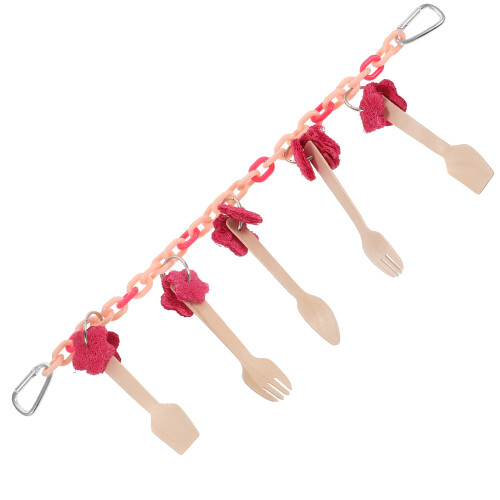 4Stk Robust Kauspielzeug Vogelkäfig in Pink 2