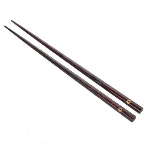 2Stk Japanisch Inspirierte Holz Essstäbchen Mit Edlem Blumenmuster 2