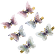 24Stk Schmetterling Haarspangen Metall Bunt Stylisch 3D Design