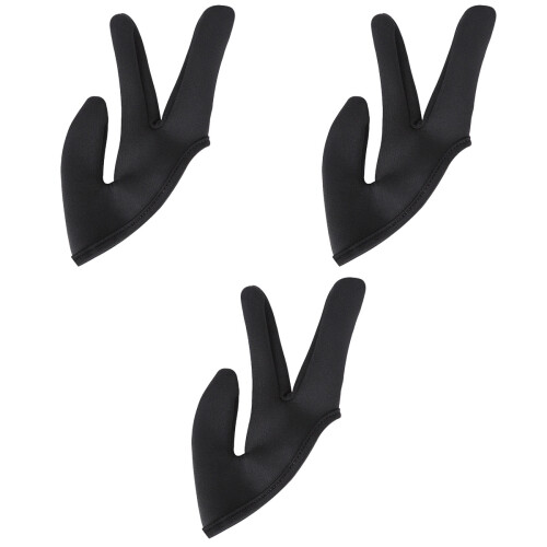 3Stk Komfortable Hairdressing -Finger-Schutz Schwarz 2