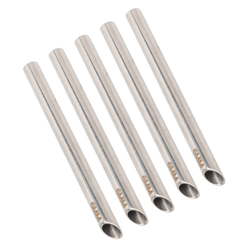 5pcs Piercing Receiving Tubes 0.24in Hypoallergenic Body Jewelry Holders Set