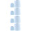 8Stk Abfalleimer Plastik Skyblue Modell 10