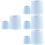 8Stk Abfalleimer Plastik Skyblue Modell 8