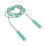 Green Adjustable Segmented Jumping Rope for Kids, Beaded & Flexible 3