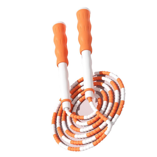 Kids' Untangled Jump Rope - Adjustable Length Orange Beaded Design 2