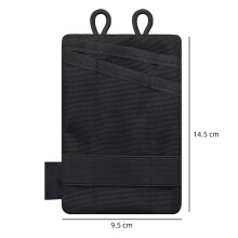 Men's Black Oxford Fabric Mini Wallet with Key Pen Organizer & Flashlight