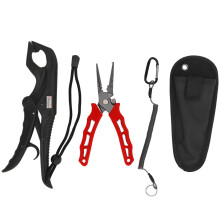 Fishing Pliers Set Saltwater Resistant Corrosion Resistant Fishing Tools Ergonomic Design Split Ring Hook Remover Spring Loaded Handle Tungsten Carbid