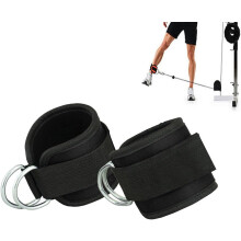 Adjustable Ankle Straps, Fitness Pads with Stainless Steel D-Rings, Comfortable Workout Cuffs for Men Women, Multipurpose Gym Ankle for Cable Machines