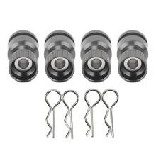 Aluminum Alloy RC Locator For Body Shell Mount Column Hole Locator Magnetic Replacement 4Pcs High Strength For PVC PC Car Shell, Lightweight Sturdy We