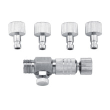 Snelkoppelsysteem voor airbrush, draaikoppeling, snelontkoppelingsadapter voor airbrush, 1/8 inch mannelijke en vrouwelijke BSP-aansluitingen.