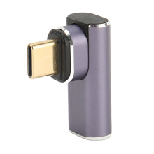 Cuibheoir Cineál C le Nasc Maighnéadach Inchúlaithe 180, Cuibheoir USB C Fireann go USB C Baineann Uillinn Dheis 90 Céim Muirear Tapa 140W