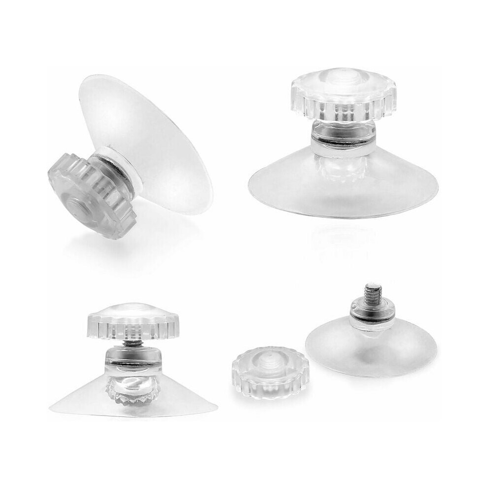 Clear Suction Cups With Screws, Extra Strong Adhesive Suction Holder For Wide Range Of Applications, Vacuum Effect Ensures Strong Suction On Glass