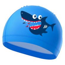 1 Comfortable PU Swim Hat Kids, Cartoon Design Swimming Caps for Kids 4-10 Years, Waterproof Leakproof Toddler Swim Hat for Girls Boys