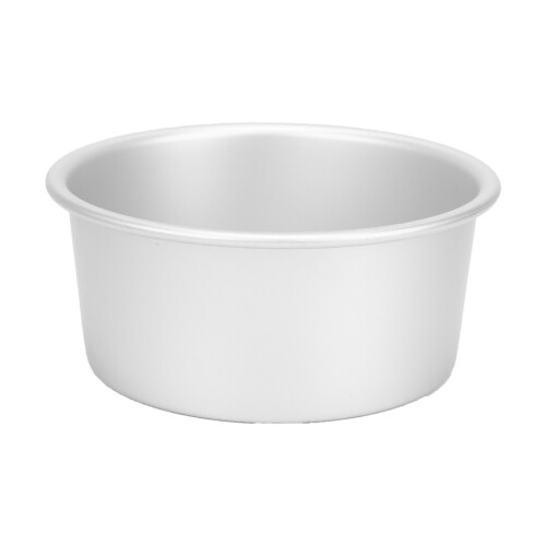 Forma redonda de alumínio de 15 cm (6 polegadas) com sistema antiaderente, fácil de desenformar, oferece durabilidade superior, assa uniformemente