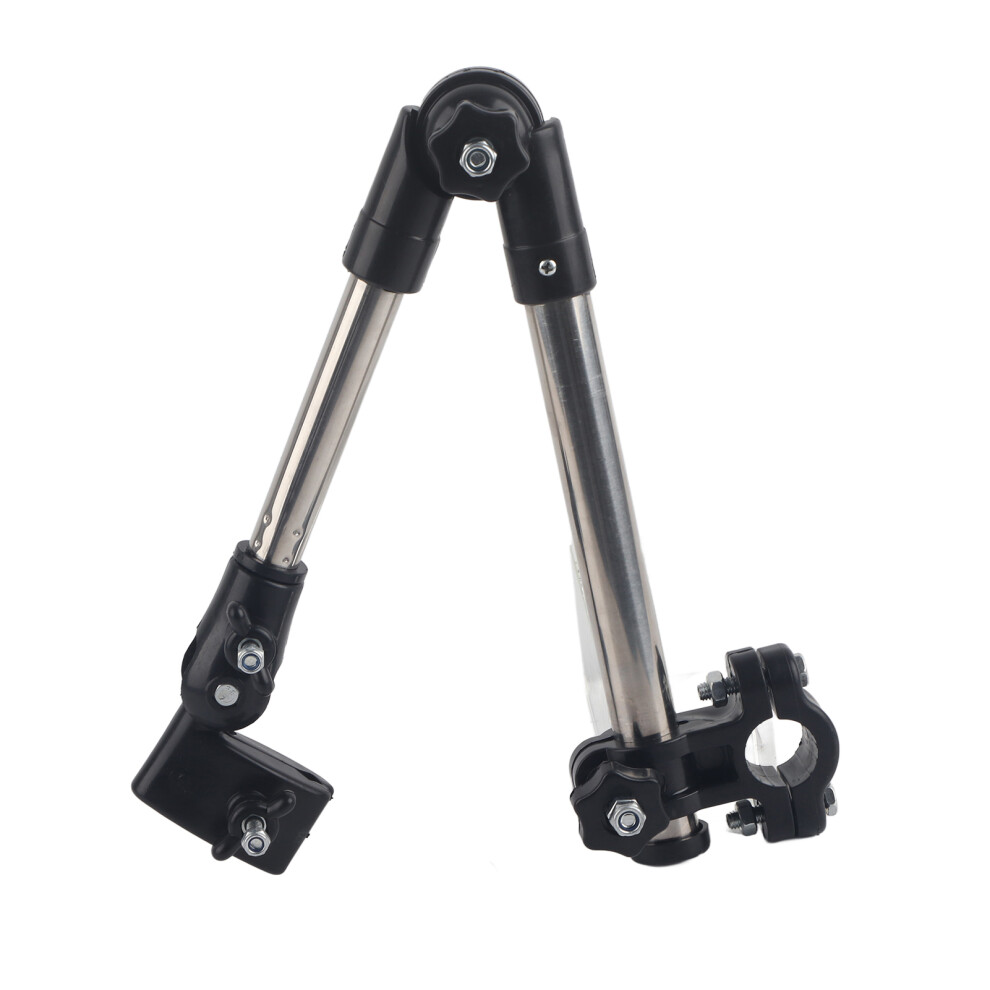 Umbrella Holder for Stroller, 360 Adjustable Bike Umbrella Stretch Mount with Telescopic Design and Rotating Joint, Universal Sunshade and Rain