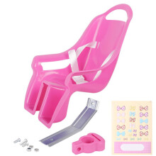 Assento de boneca em material PP premium para bicicleta infantil, transporte seguro da boneca com acessório de fácil instalação, design leve e