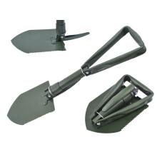 Militärspaten aus hochkohlenstoffhaltigem Stahl, ergonomischer Dreiecksgriff, Mehrzweckwerkzeug für Outdoor-Abenteuer, kompaktes, tragbares Design
