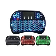 Teclado QWERTY versátil con panel táctil integrado, mini teclado retroiluminado para productividad nocturna, amplia compatibilidad con diversos
