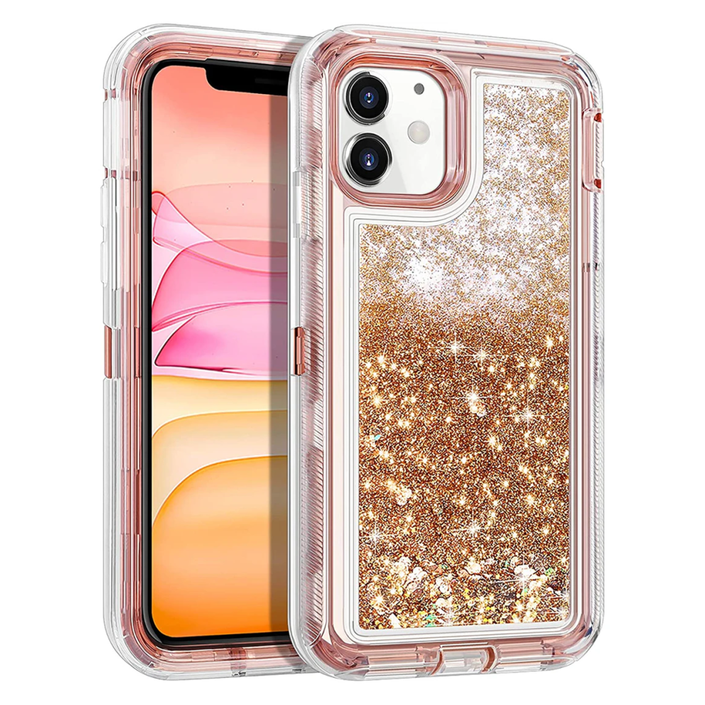 Tpu Cover Case For Iphone 11, Heart Shape Sparkle Shockproof Cover, Eco-Friendly Materials Raised Edge Protective Cover 9358999468624