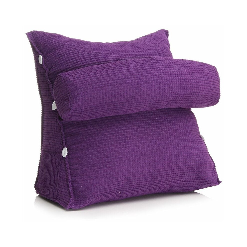 Backrest Reading Support, Triangle Wedge Pillow For Corduroy Fabric Beds, Easy To Wash Cover For Convenient Maintenance 9405630275360