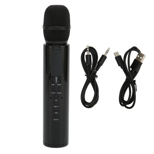 Wireless Karaoke Microphone, 2000mAh, Noise Reduction, 10m, Black 1