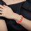 Bracelet à la mode en émail fraise, ajustement flexible,-couleur 3