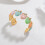 Bracelet à la mode en émail fraise, ajustement flexible,-couleur 7