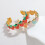 Bracelet à la mode en émail fraise, ajustement flexible,-couleur 5