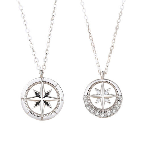 Hexagram Couple Necklace Adjustable Neckchain Sensitive Skin-G 1