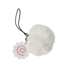 Handmade Pompoms Acrylic Phone Charm Keychain Key-Pink