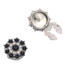 Modern Colored Glass Mens Cufflinks Sturdy Alloy-Black