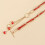 Collier chic à breloques en forme de cœur en alliage avec 3