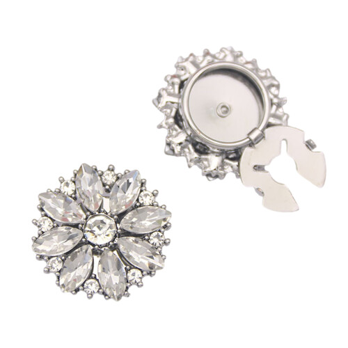 Scratch Resistant 25mm Glass Cufflinks Perfect For-White K