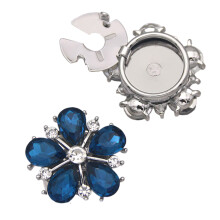 Luxe glazen diamanten manchetknopen voor heren, elegante-Blauw