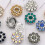 Stylish Multicolor Glass Cufflinks With Alloy Base For-Gray 4