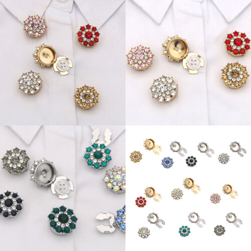Stylish Multicolor Glass Cufflinks With Alloy Base For-Gray 1