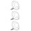 3Stk Frontlicht Schutzgitter Metall Silber Retro Style 5