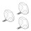 3Stk Frontlicht Schutzgitter Metall Silber Retro Style 6