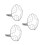 3Stk Frontlicht Schutzgitter Metall Silber Retro Style 4