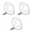 3Stk Frontlicht Schutzgitter Metall Silber Retro Style 10