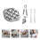 2Sets Escargot Platte Mit Gabel-Clip Set Silber Für Haushalt 8