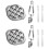 2Sets Escargot Platte Mit Gabel-Clip Set Silber Für Haushalt 5
