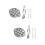 2Sets Escargot Platte Mit Gabel-Clip Set Silber Für Haushalt 7